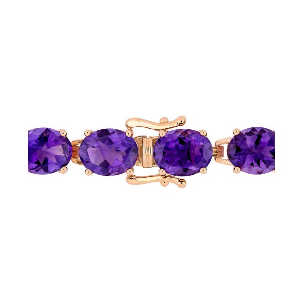 Amethyst (36 ct. t.w.) Tennis Bracelet in 18k Rose Gold over Sterling Silver