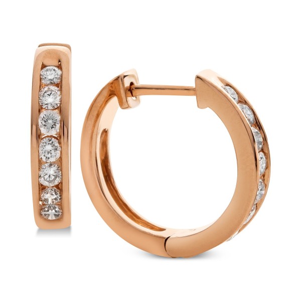 Diamond Huggie Hoop Earrings (1/2 ct. ) in 14k Ros...