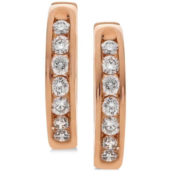 Diamond Huggie Hoop Earrings (1/2 ct. ) in 14k Ros...