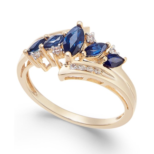 Sapphire (3/4 ct. ) & Diamond (1/10 ct. ) in 14k G...