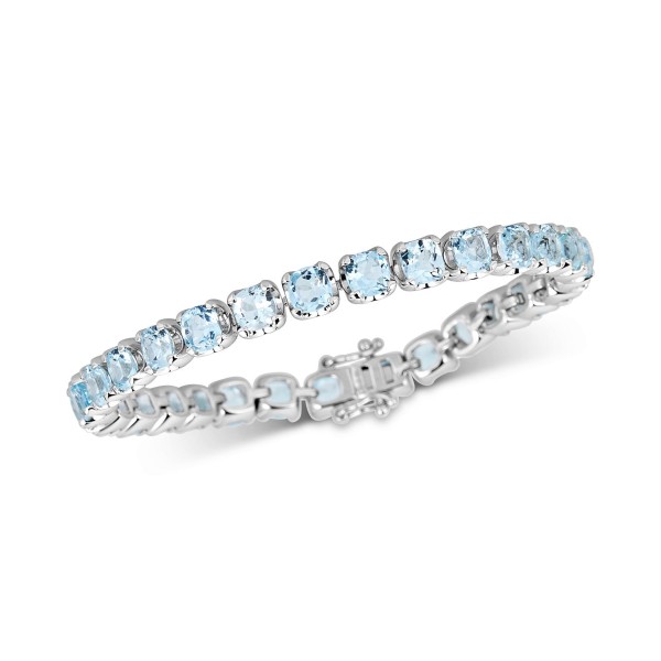 Blue Topaz Tennis Bracelet (18 ct. ) in Sterling S...