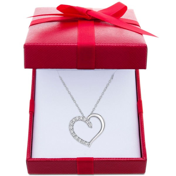 Diamond Heart Pendant Necklace (1/2 ct. ) in Sterl...