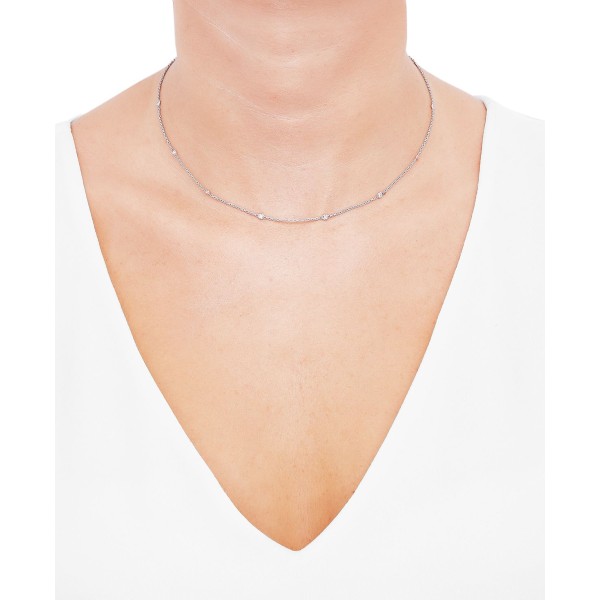 Diamond Station Collar Necklace (1/5 ct. ) in 10k ...